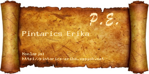 Pintarics Erika névjegykártya