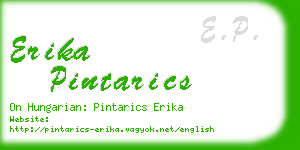 erika pintarics business card